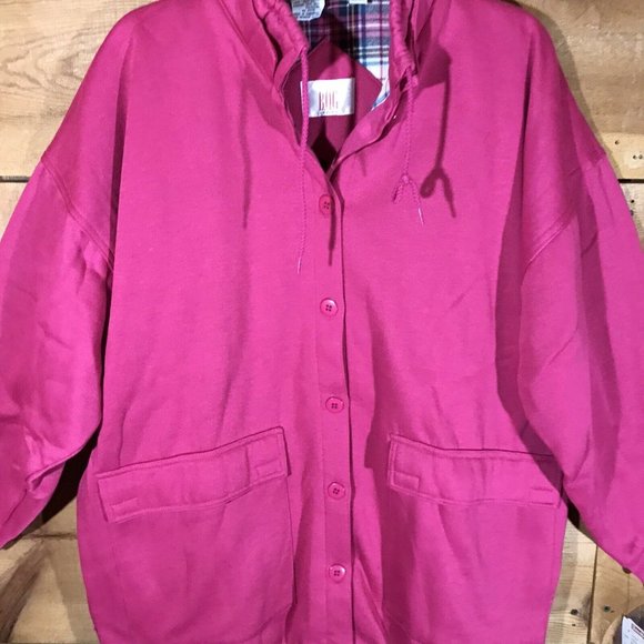 Vintage B.O.G Sport Button Up Jacket Coat Womens Size One Fits All Poly Blend - Picture 3 of 12